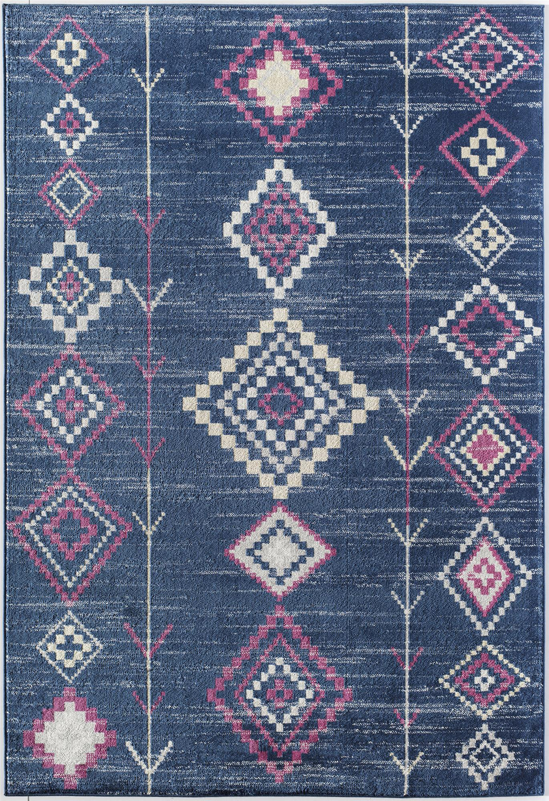 Soleil Native Navy Tribal Moroccan blue Area Rug  -  Blue  -  5'0"x7'0"