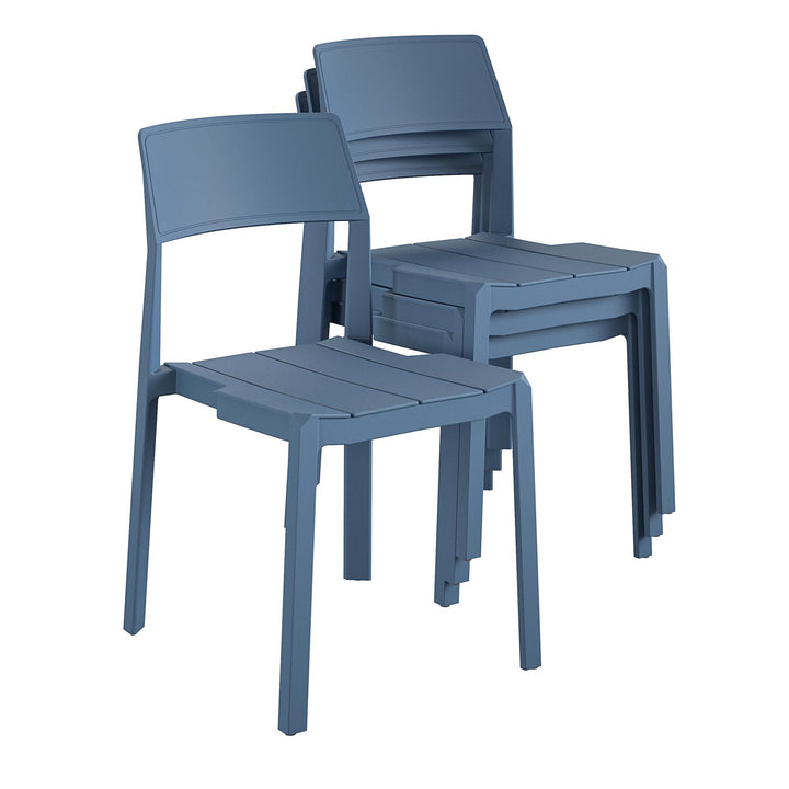 Chandler Indoor/Outdoor Dining Chairs, Set of 4 - French Blue - 4-Pack