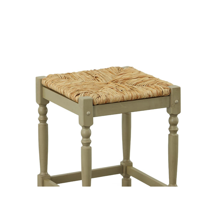 Barstool with rush seating -  Grey