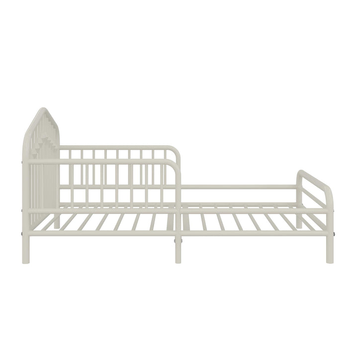 Durable toddler bed with metal rails -  Off White  -  Crib & Toddler Mattress