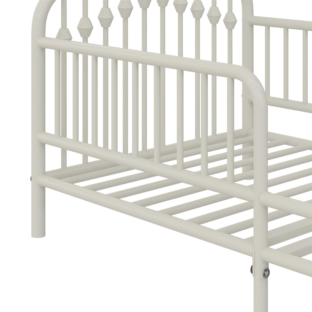Secure toddler bed with high rails -  Off White  -  Crib & Toddler Mattress