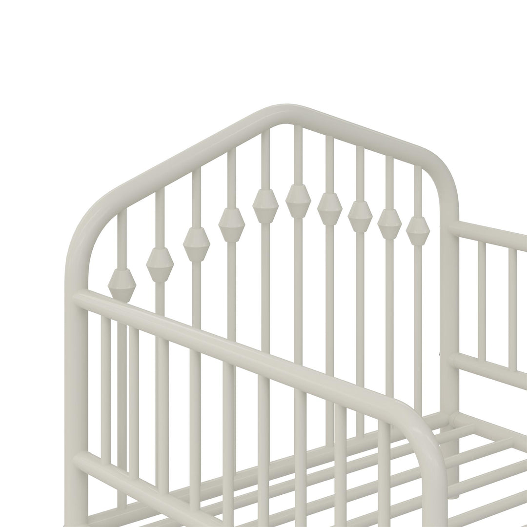 Metal framed beds for young kids -  Off White  -  Crib & Toddler Mattress