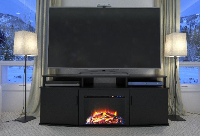Ameriwood home carson electric fireplace tv console for tvs up to deals