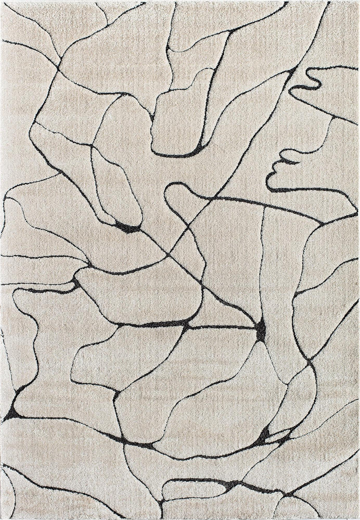 Chanai Marble Geometric Contemporary Tan Area Rug  -  Tan  -  8'0"x10'0"