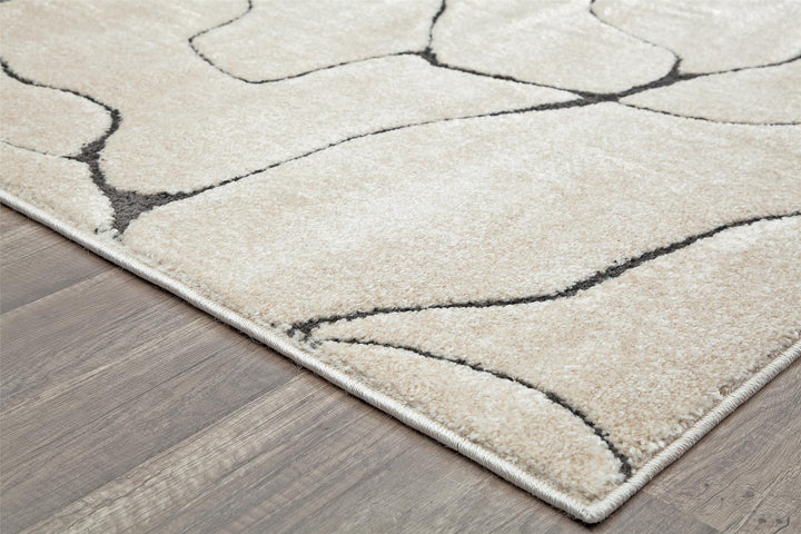 Tan area rug with marble design -  Tan  -  8'0"x10'0"