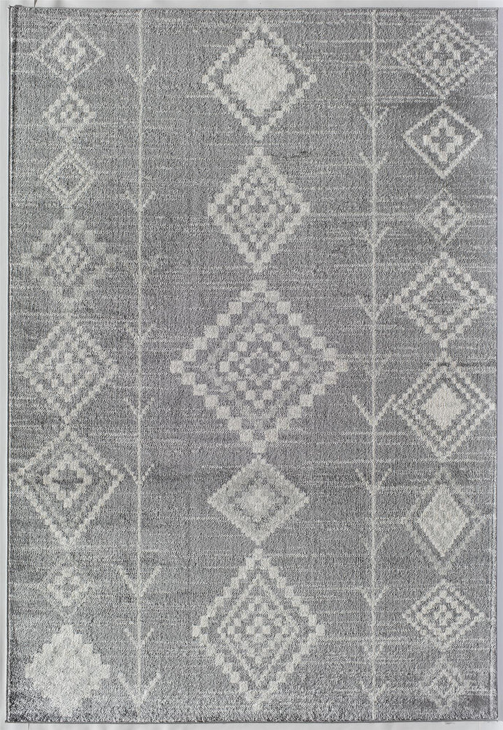 Soleil Native Driftwood Tribal Moroccan gray Area Rug  -  Gray  -  5'0"x7'0"