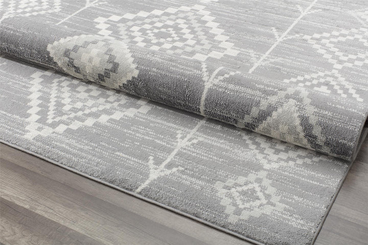 Soleil native driftwood tribal design -  Gray  -  5'0"x7'0"