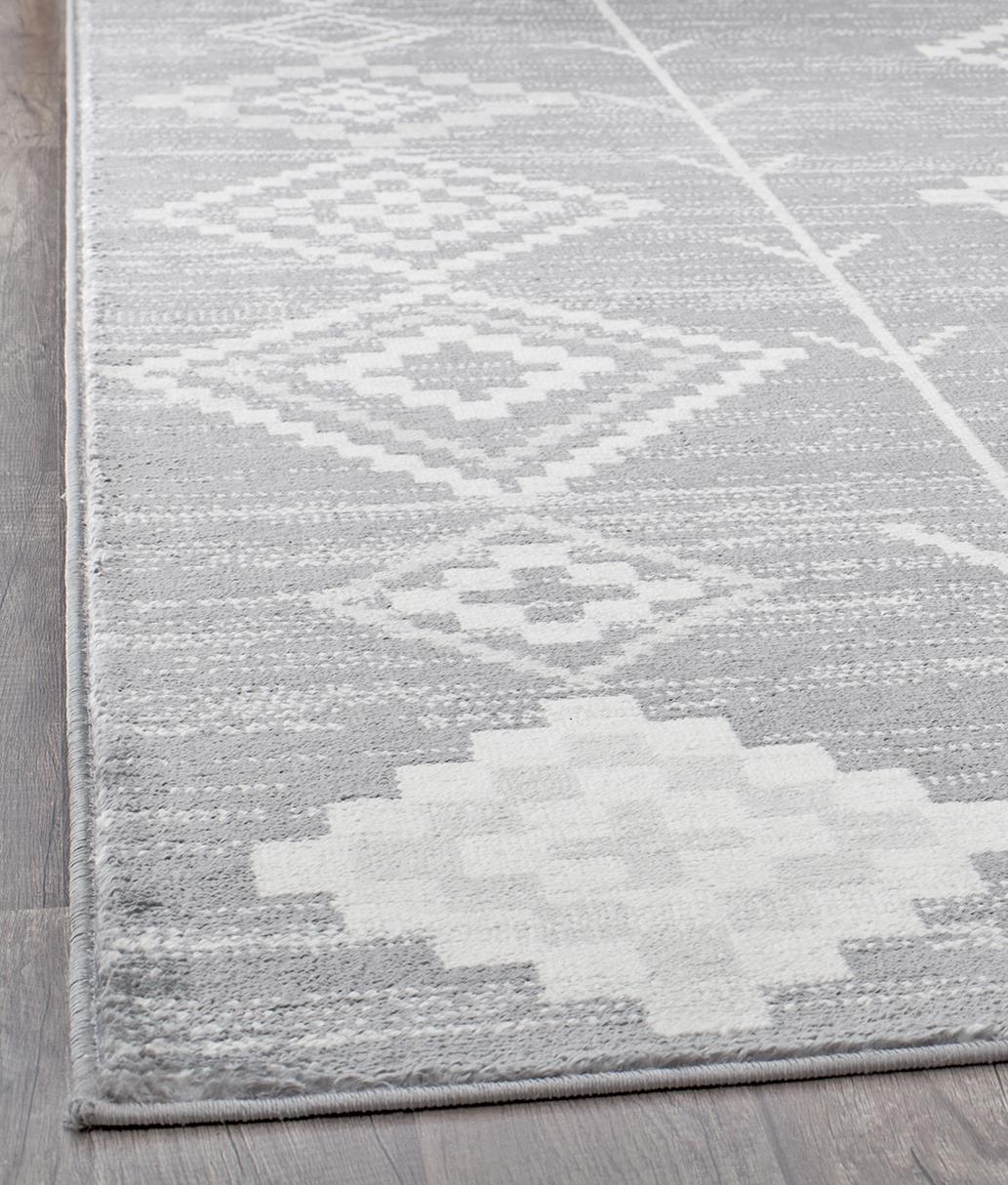 Soft gray driftwood Moroccan patterns -  Gray  -  5'0"x7'0"
