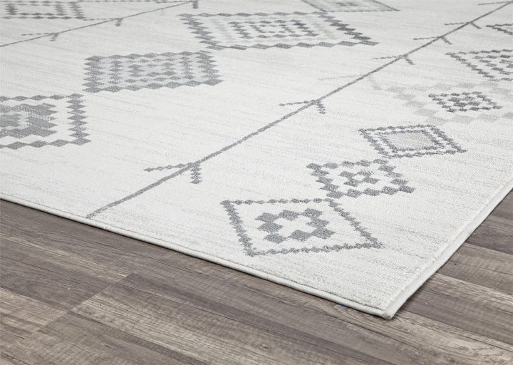 Soft gray Moroccan tribal bedroom rugs -  Light Gray  -  8'0"x10'0"