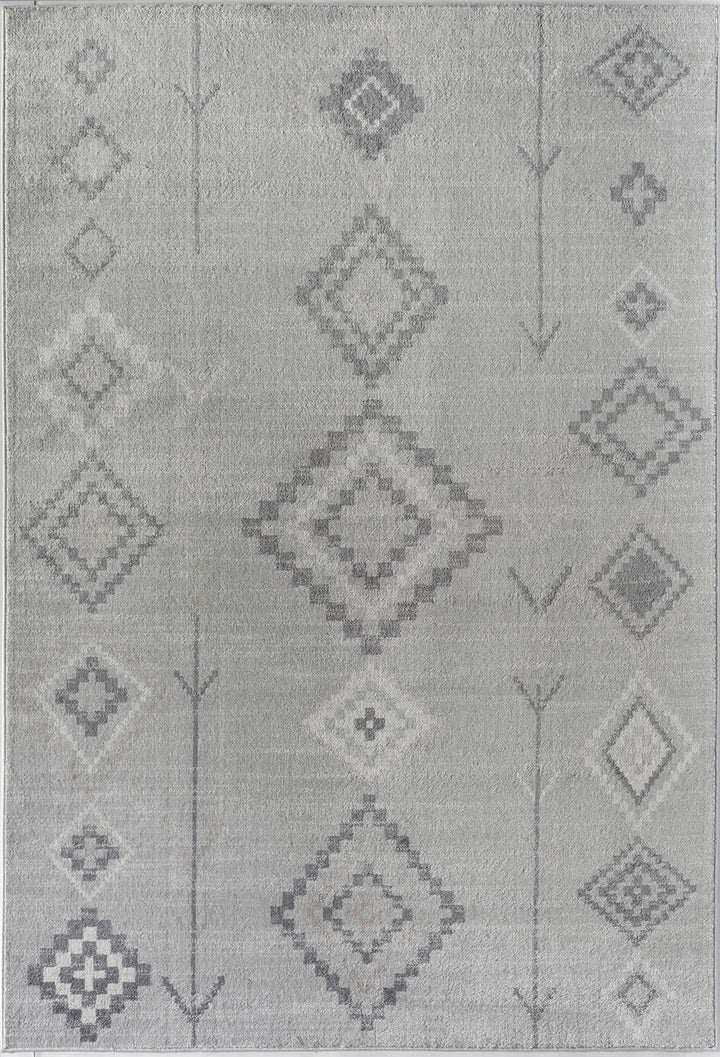 Gray tribal rug for contemporary spaces -  Gray  -  8'0"x10'0"