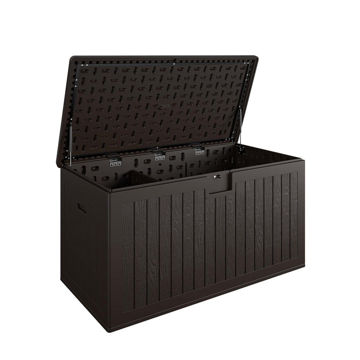 Large 150 Gallon Outdoor Storage Box - Dark Brown