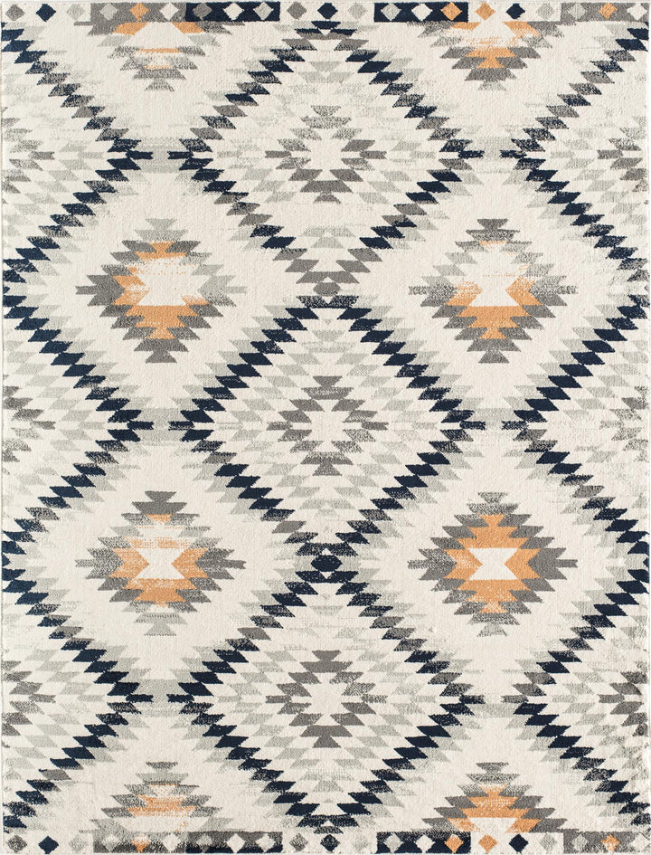Traditional Kilim rug in gold and ivory -  Gold  -  8'0"x10'0"