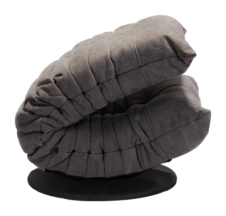Elegant tufted chair by Glover for a plush seating experience -  Gray