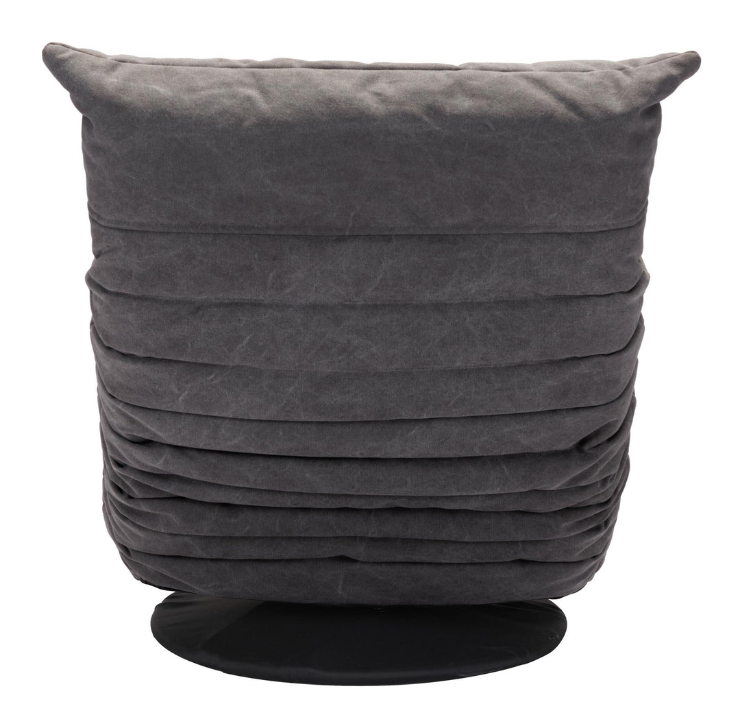 Luxury seating experience with Glover's swivel tufted chair -  Gray