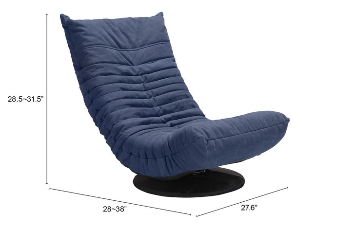 Tufted swivel chair by Glover for a touch of luxury -  Blue