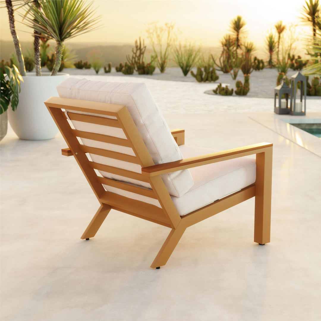 Contemporary chair by Theoni with removable cushion design -  N/A