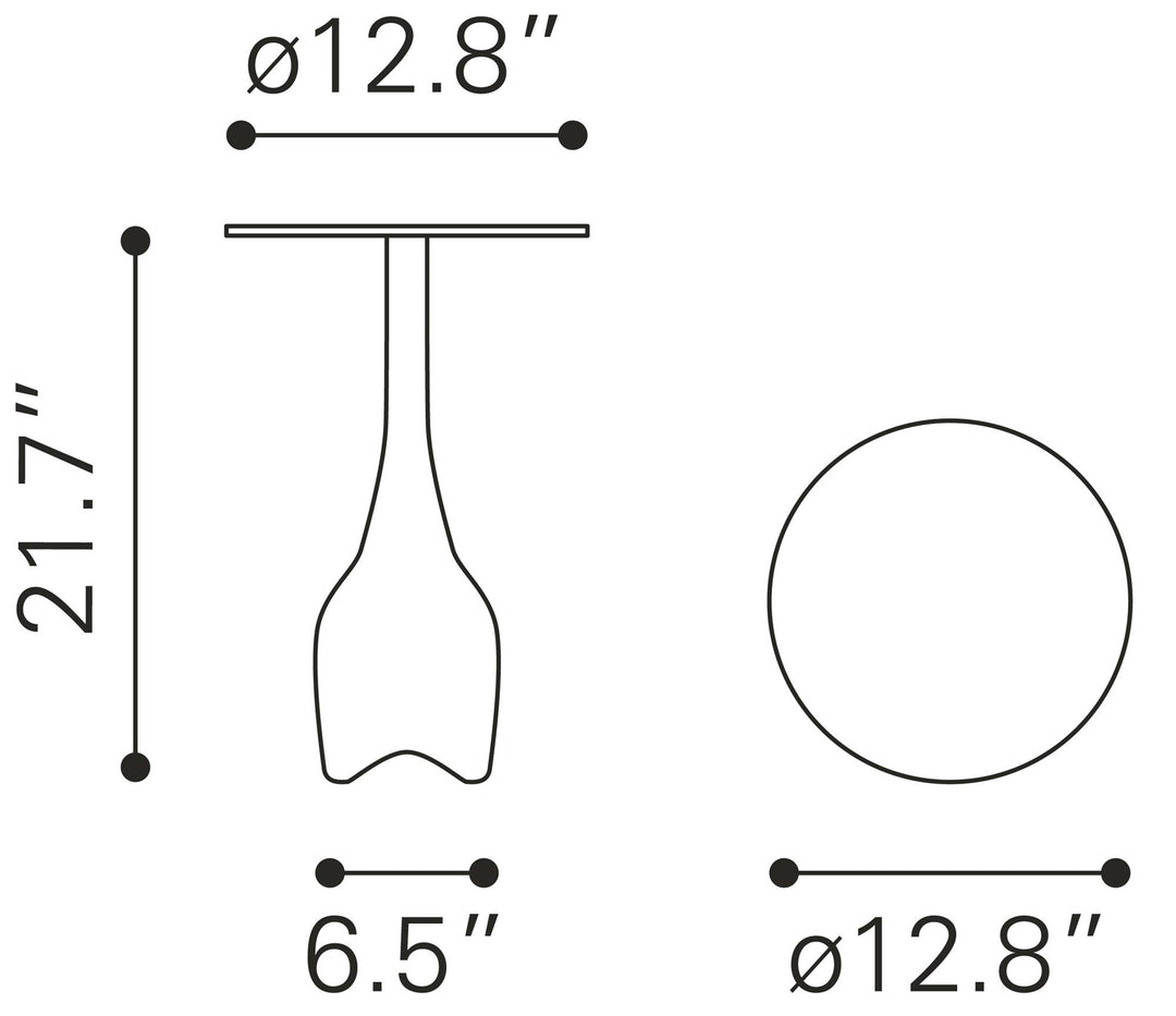 Modern round table with stability padding -  Charcoal