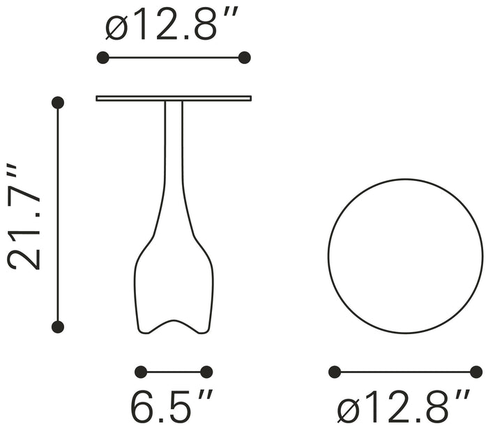 Modern round table with stability padding -  Charcoal