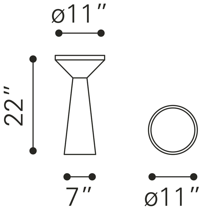 Rubber-footed round oak side table -  N/A