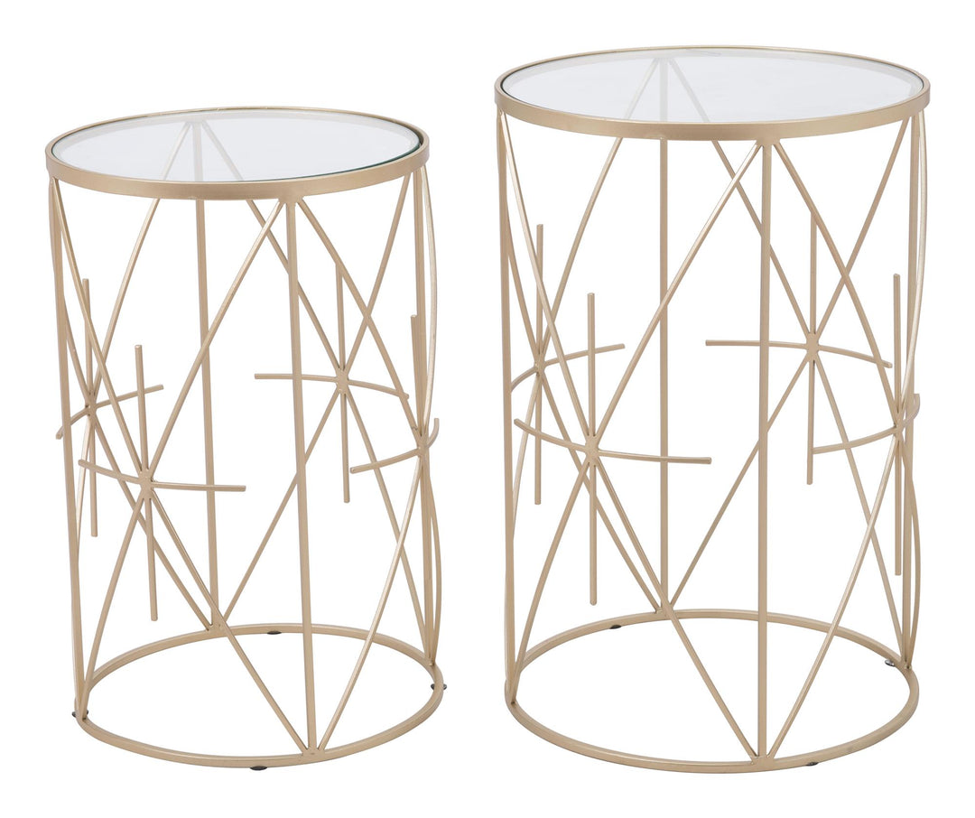 Alys 2 Piece Round Side Table Set  -  N/A