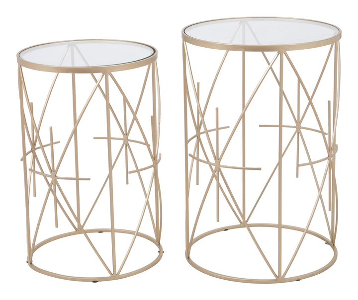 Alys 2 Piece Round Side Table Set  -  N/A
