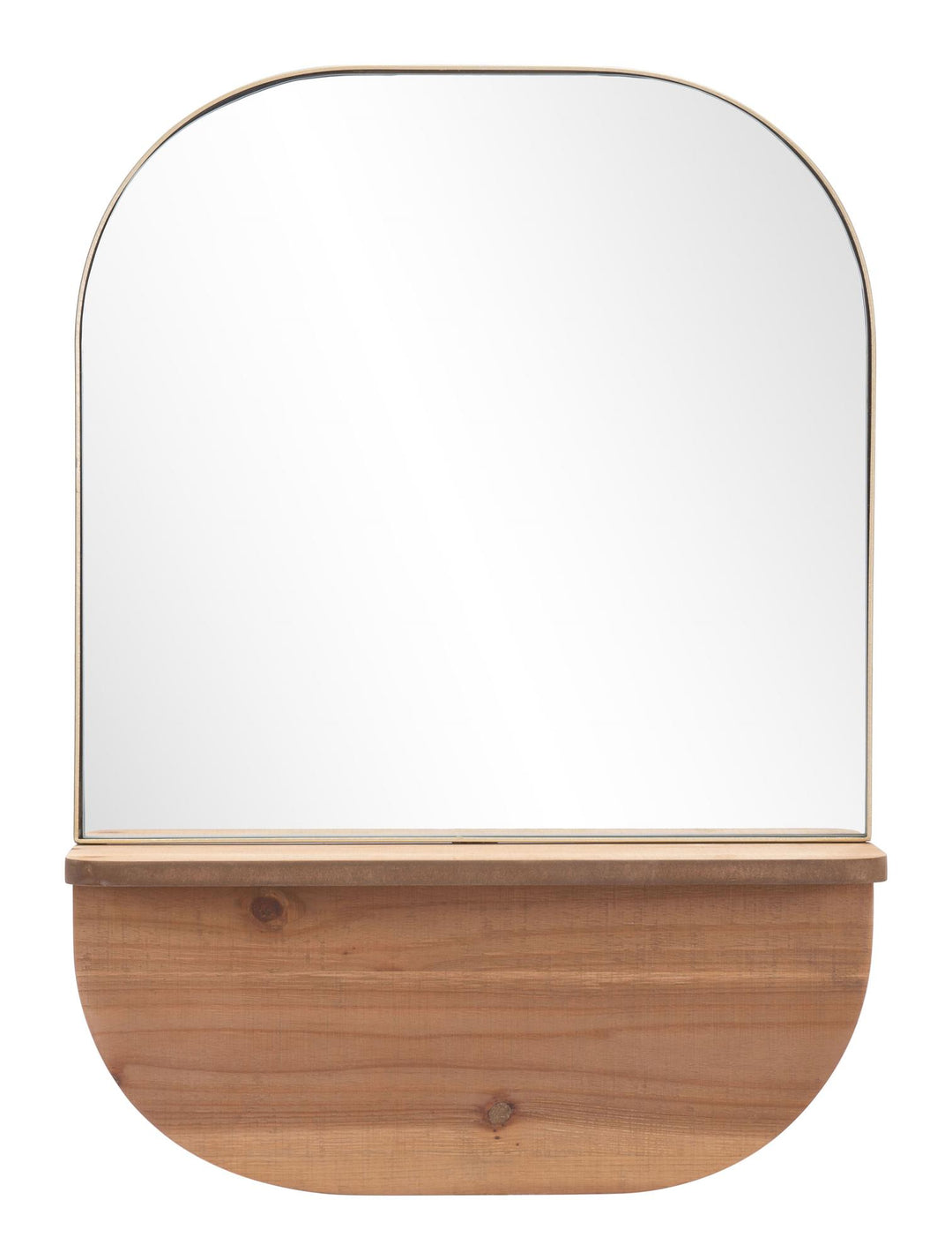 Leah Vertically Hanging Shelf Mirror  -  N/A