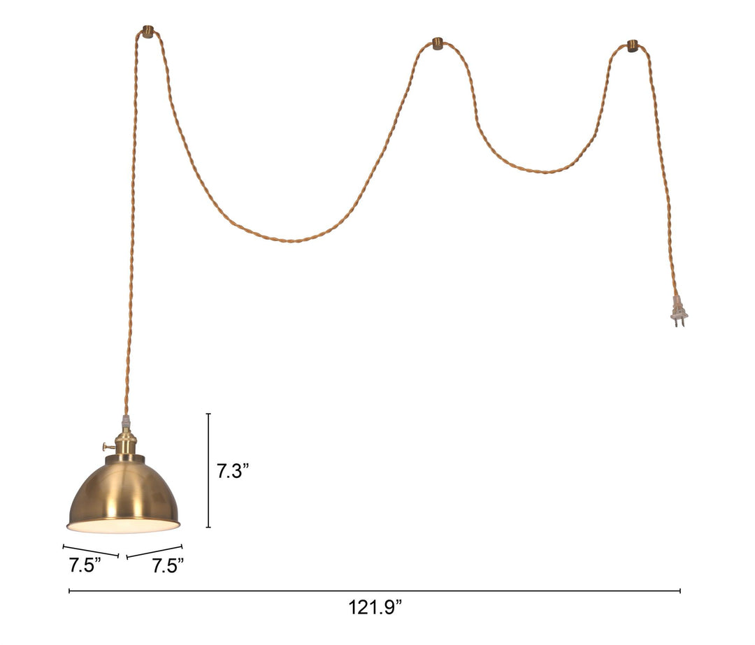 Jarvis-designed lamp in brass with turnable switch feature -  N/A