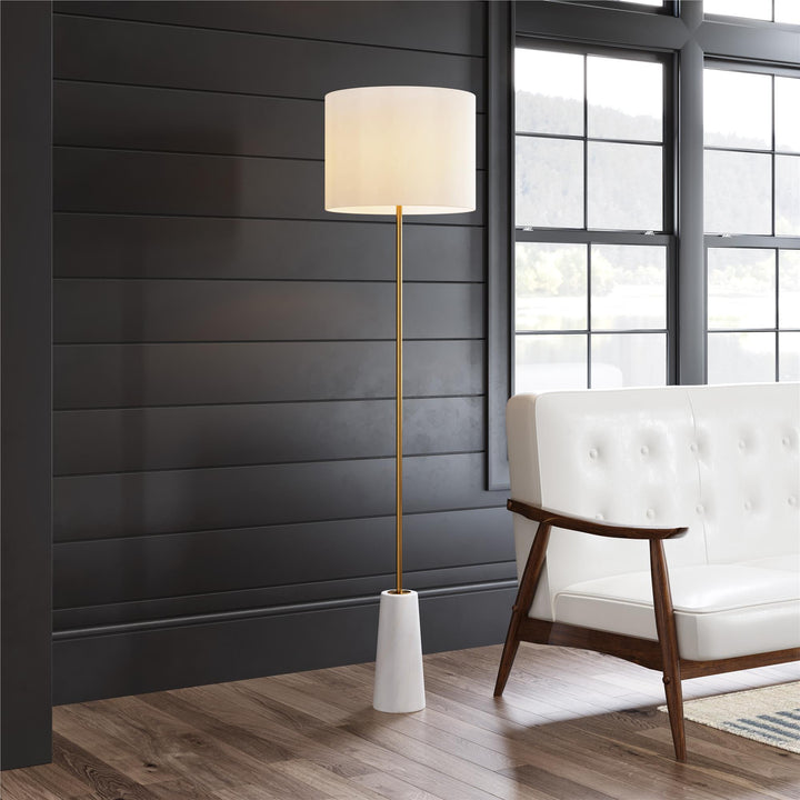 Slim-design floor lamp with foot-activated switch -  N/A