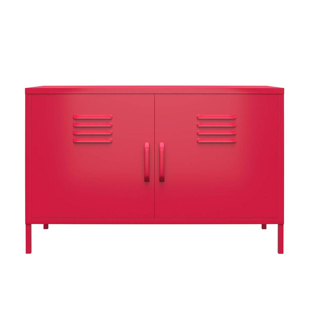 Cache 2 Door Metal Locker Accent Cabinet - Magenta