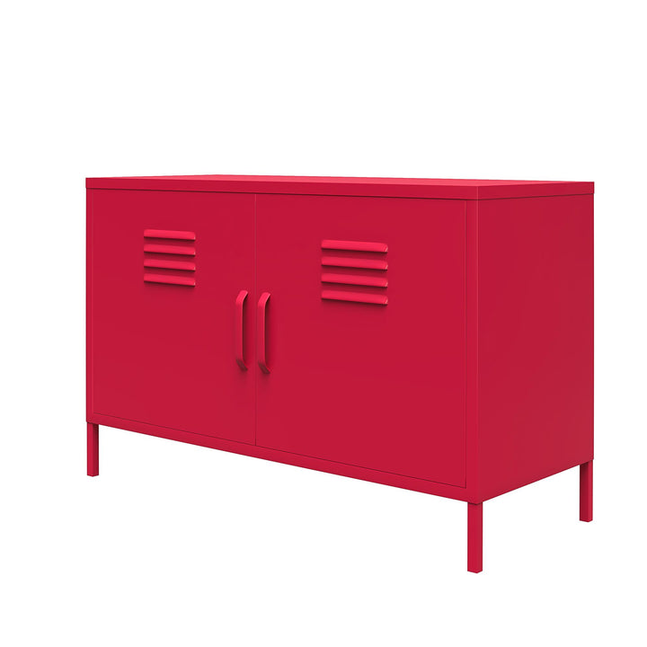 Cache 2 Door Metal Locker Accent Cabinet - Magenta