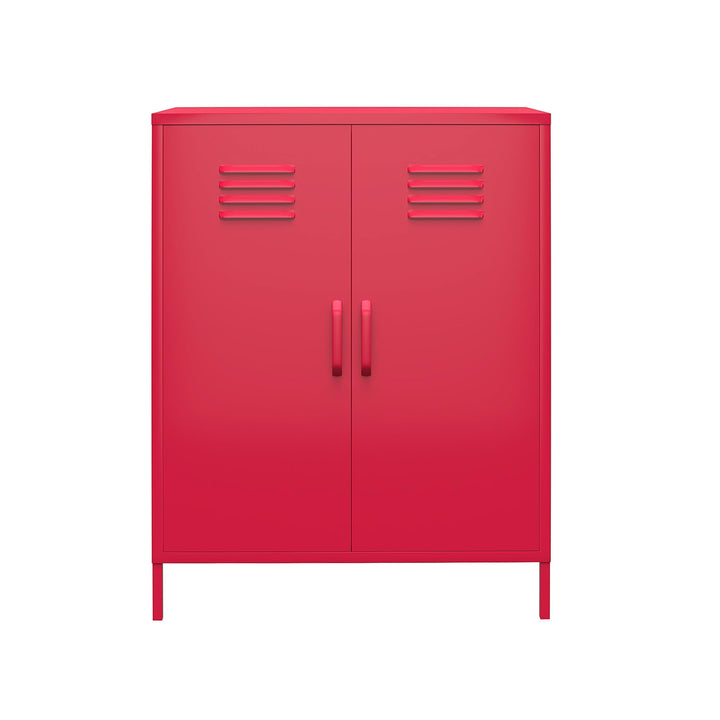 Cache 2 Door Metal Locker Storage Cabinet - Magenta