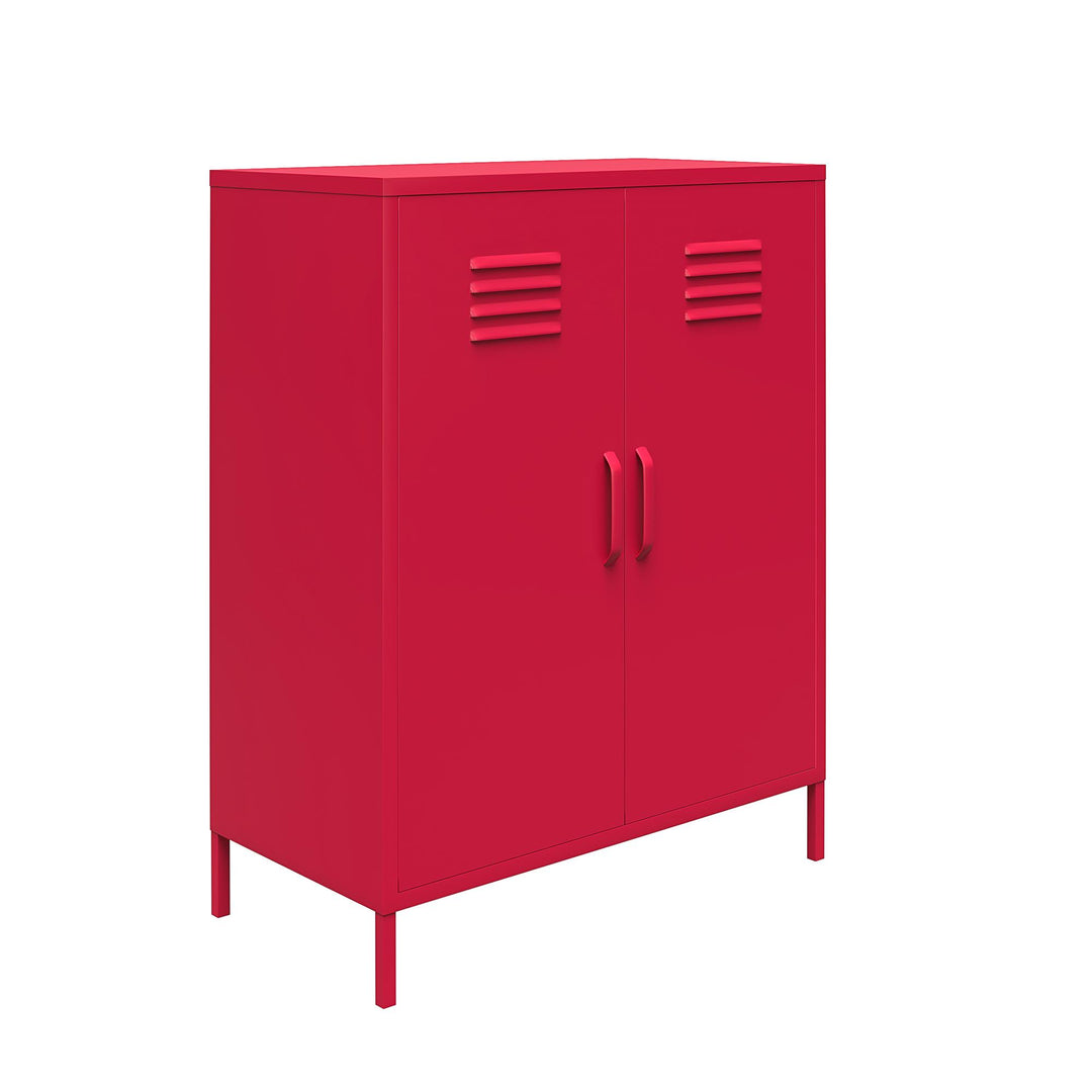 Cache 2 Door Metal Locker Storage Cabinet - Magenta