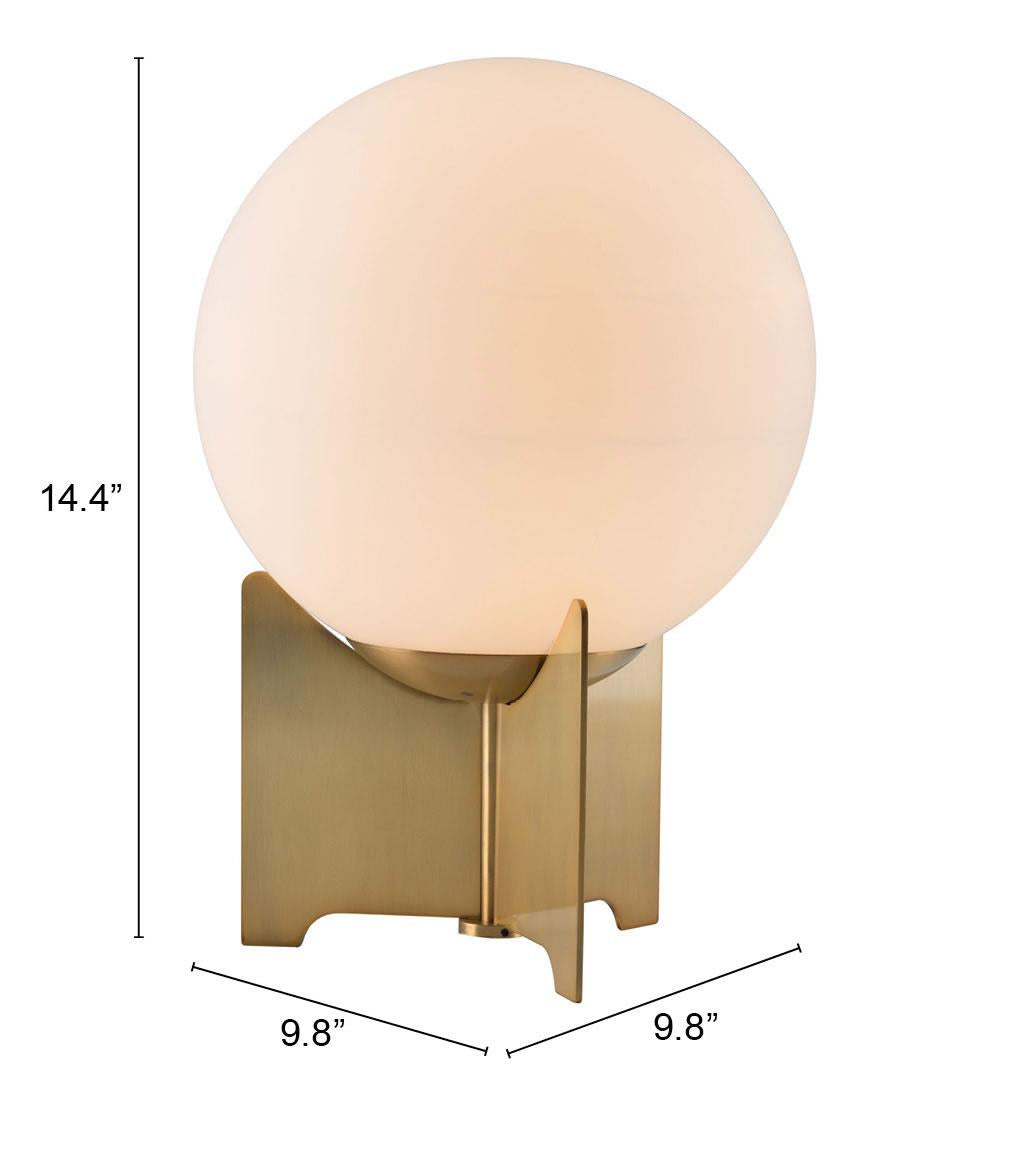 Luxurious white lamp with brass elements by Pearl -  N/A