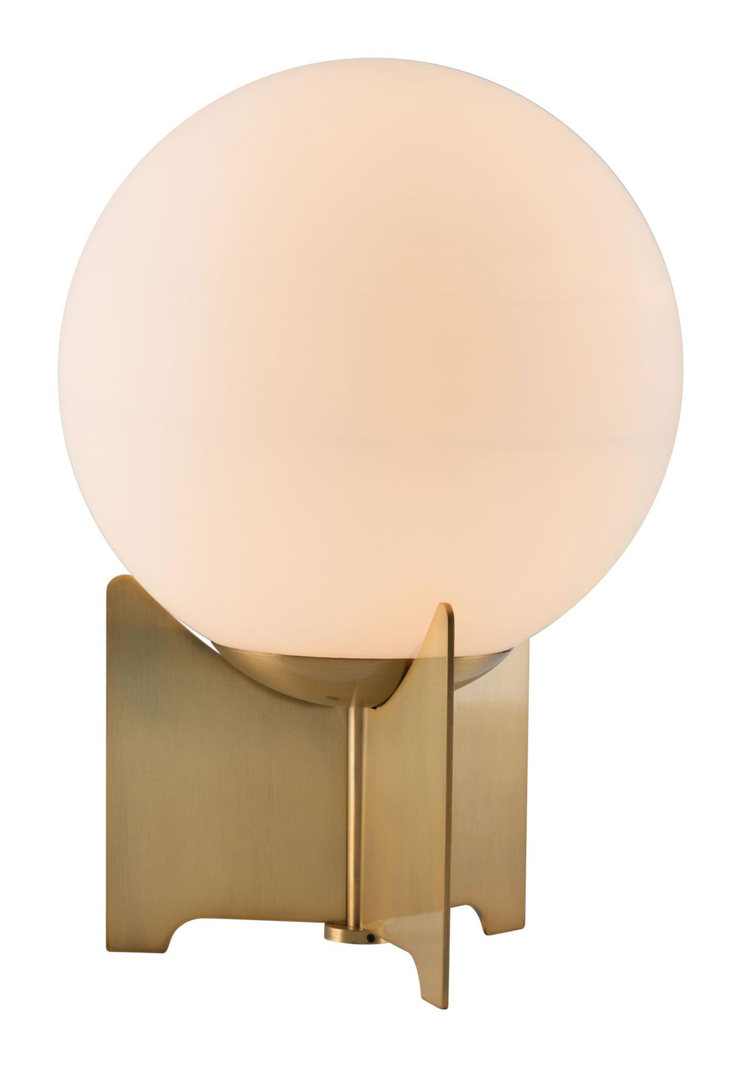 Contemporary table lamp with brass and white combination by Pearl -  N/A