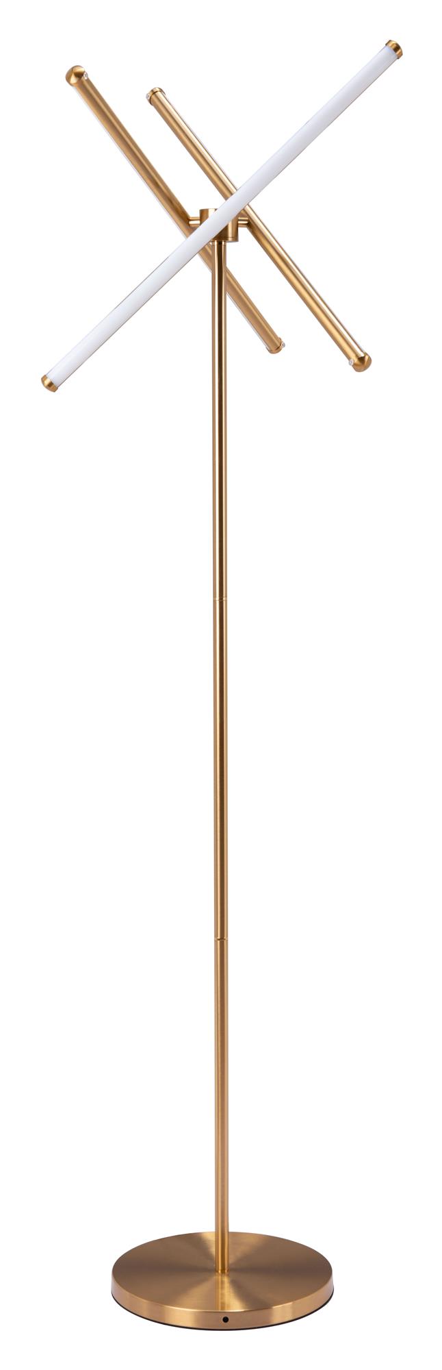 Brass finish floor lamp by Isabelle with foot control -  N/A