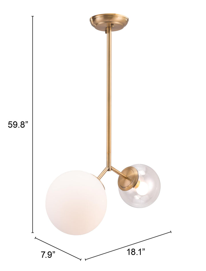 Luxurious brass ceiling light with variable hanging options by Constance -  N/A
