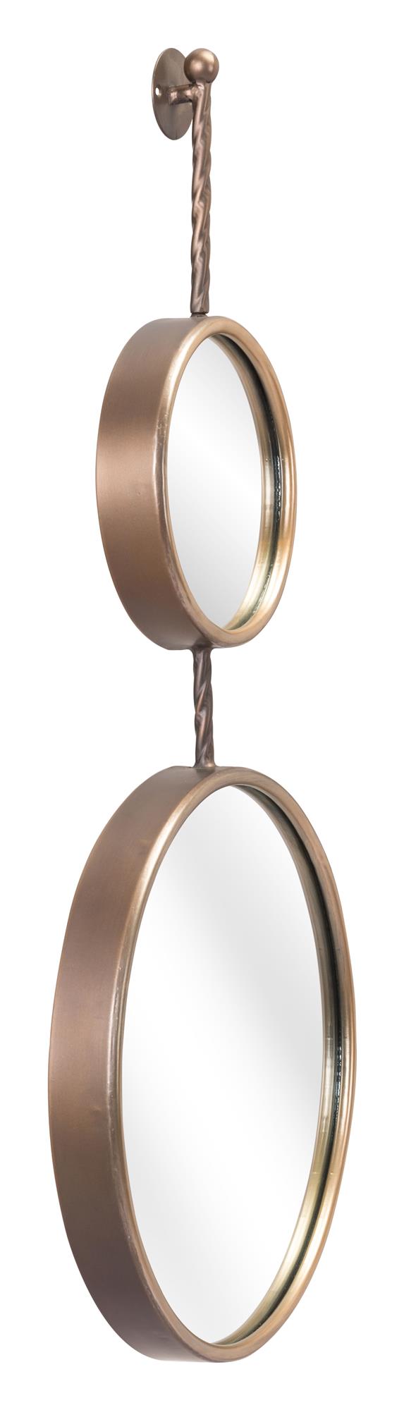 Modern vertical mirror with bronze frame by Ophelia -  N/A