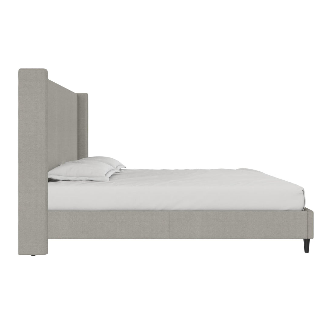 Eveline Upholstered Wingback Bed - Textured Gray Canvas - King