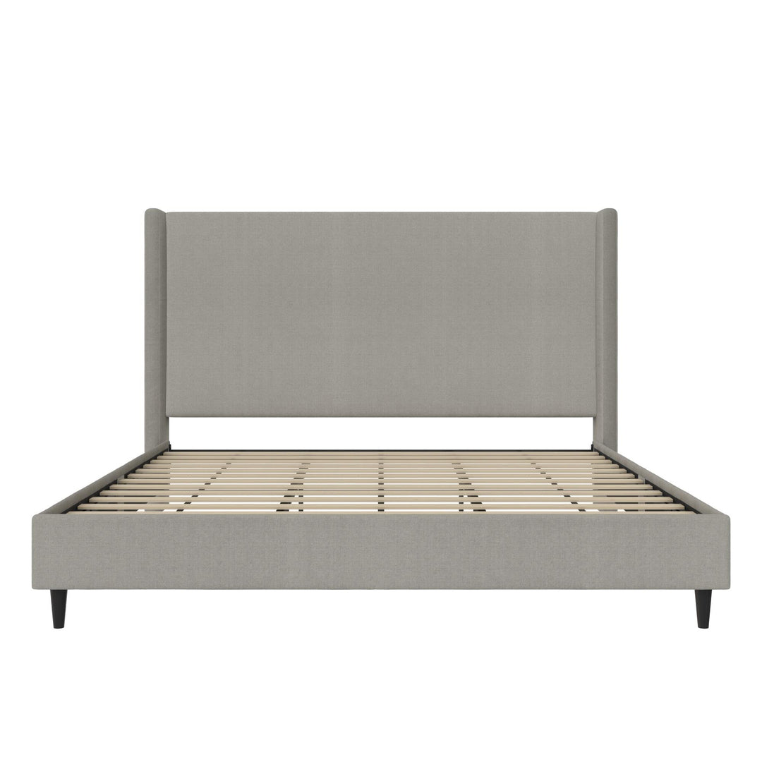 Eveline Upholstered Wingback Bed - Textured Gray Canvas - King