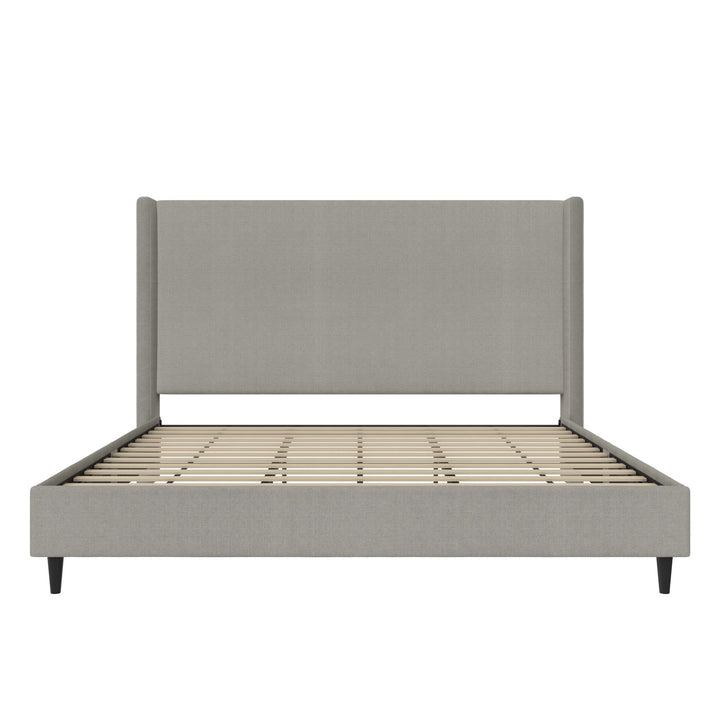 Eveline Upholstered Wingback Bed - Textured Gray Canvas - King