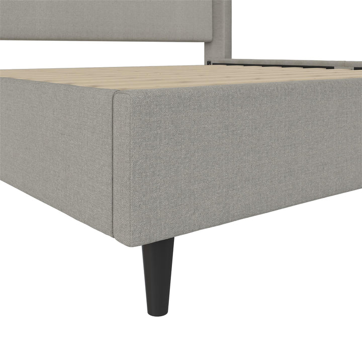 Eveline Upholstered Wingback Bed - Textured Gray Canvas - King