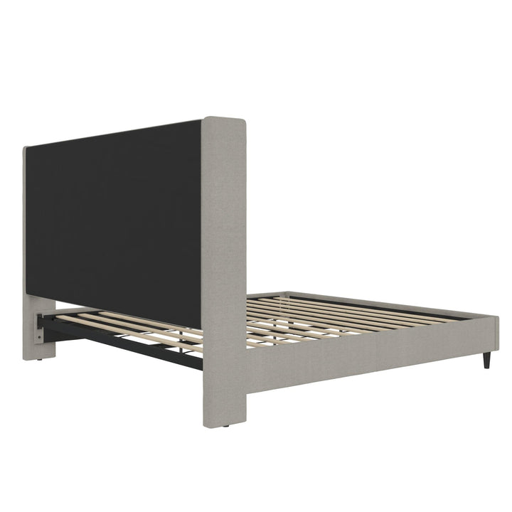 Eveline Upholstered Wingback Bed - Textured Gray Canvas - King