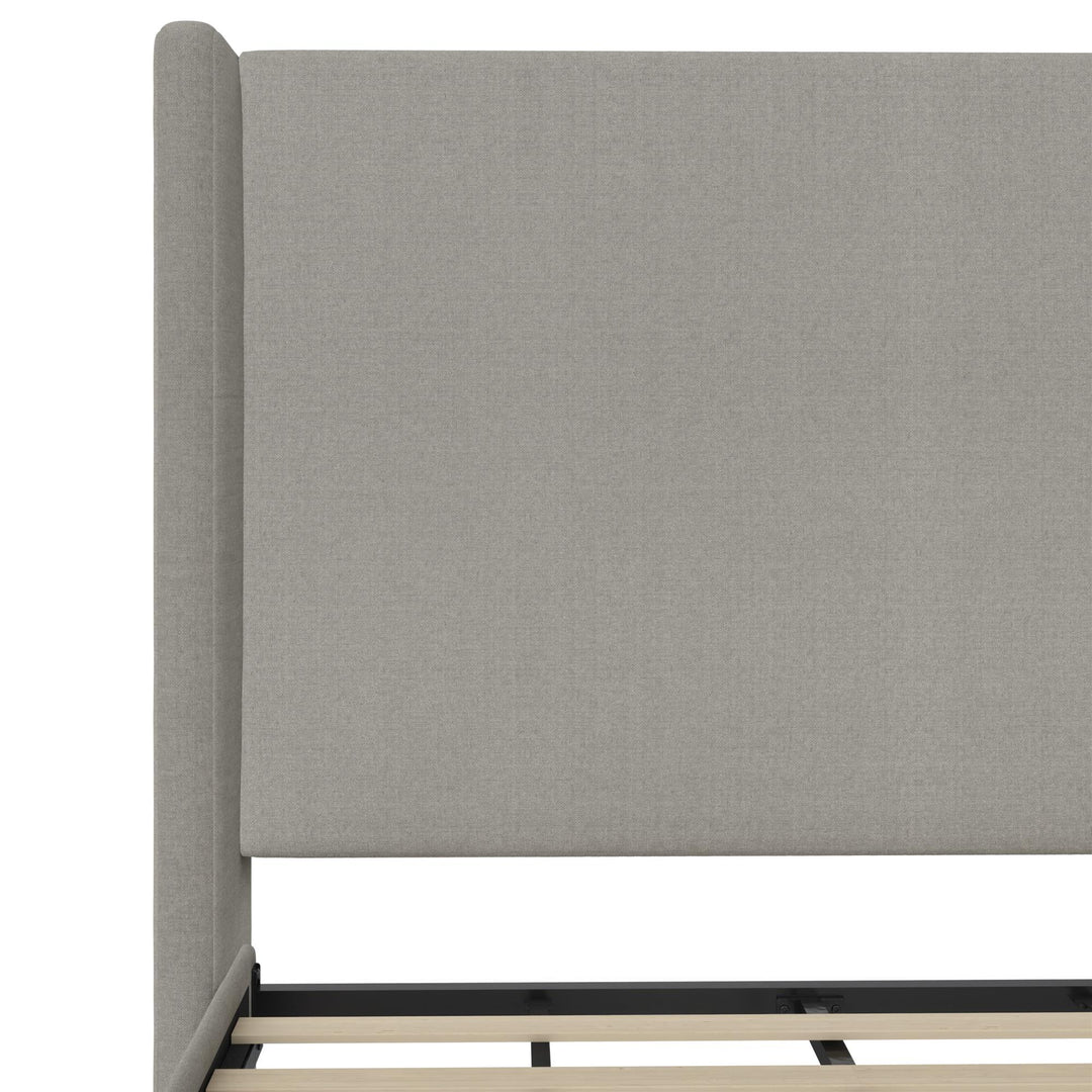 Eveline Upholstered Wingback Bed - Textured Gray Canvas - King