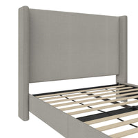 Eveline Upholstered Wingback Bed