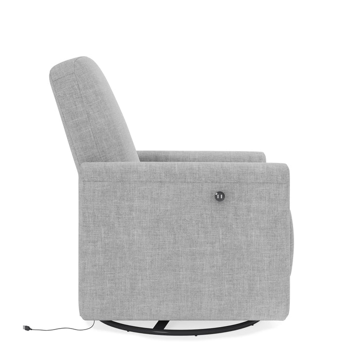 Step Swivel Nursery Chair with USB Charger - Light Gray