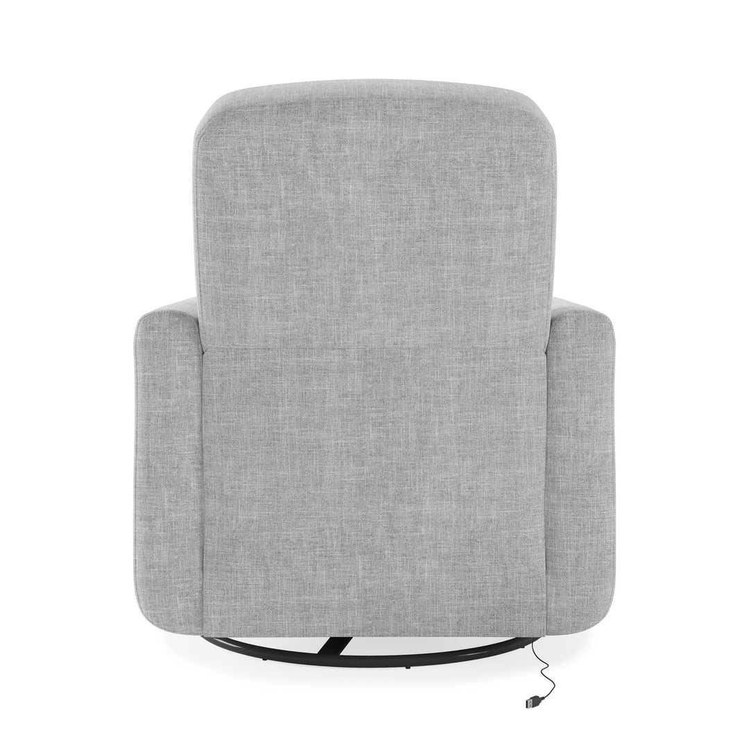 Step Swivel Nursery Chair with USB Charger - Light Gray