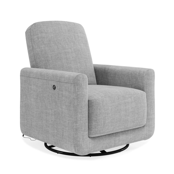 Step Swivel Nursery Chair with USB Charger - Light Gray