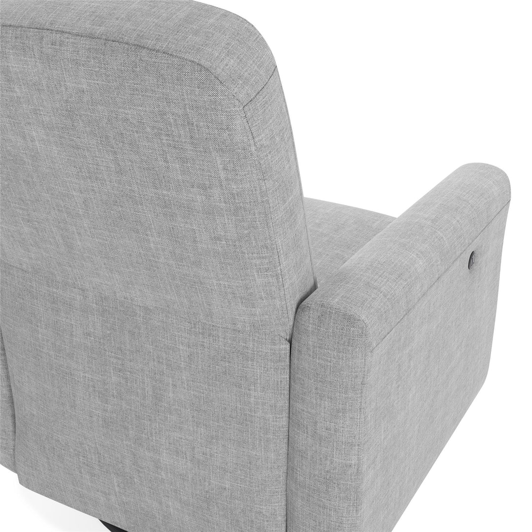 Step Swivel Nursery Chair with USB Charger - Light Gray