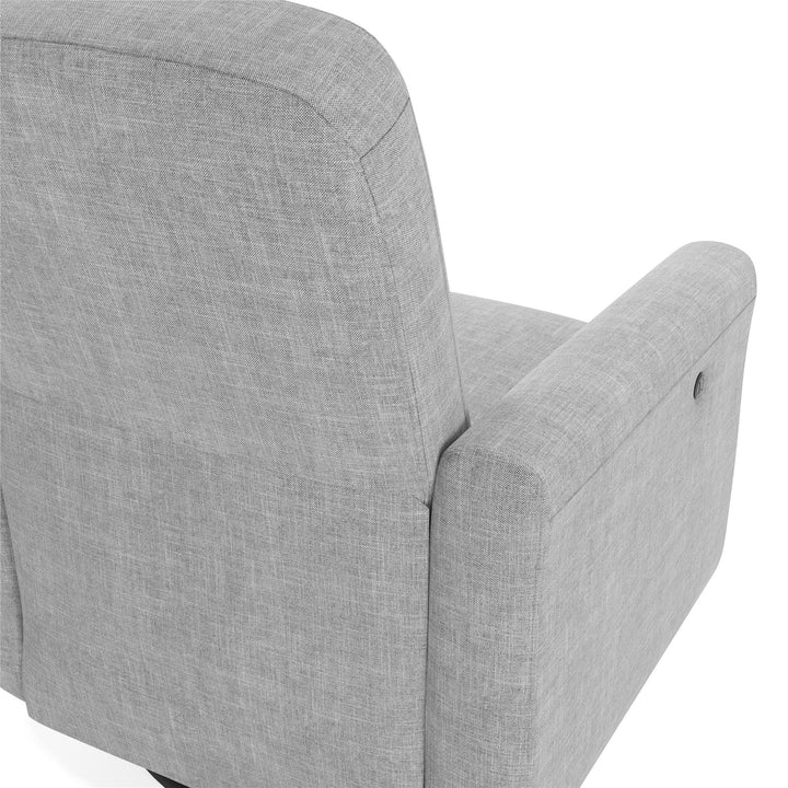 Step Swivel Nursery Chair with USB Charger - Light Gray
