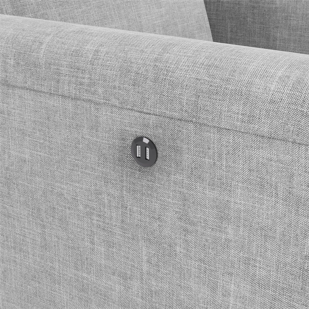 Step Swivel Nursery Chair with USB Charger - Light Gray